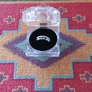 Sparkle Allure JC Penny Elegant Blue Silver Plated Women's Ring New